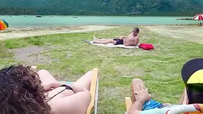 Masturbates On The Beach In Front Of My Husband