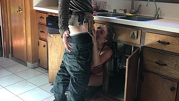 Lucky plumber fucked by teen - Erin Electra
