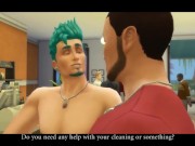 BOSS hires then Fucks Boy looking for a Job - Dirty talk sims 4