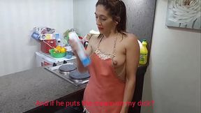 My horny maid invents kinky games with my cock