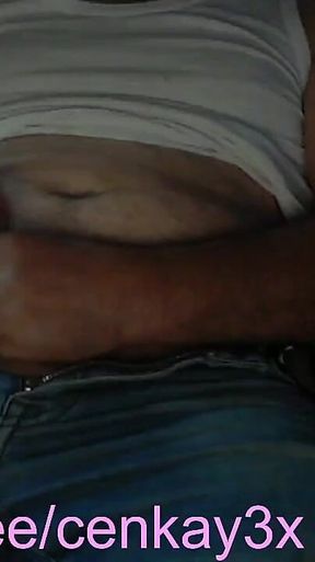 Straight Daddy Cums on Live TV