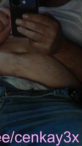 Straight Daddy Cums on Live TV