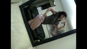 colleen amateur w dreads & stockings strips & fingers pussy