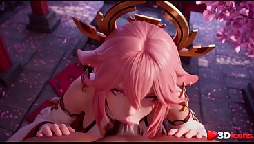 Yae Miko really loves it when she gets fucked by a huge cock [AI]