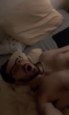 Serbian Boy plays with his black dildo! 2