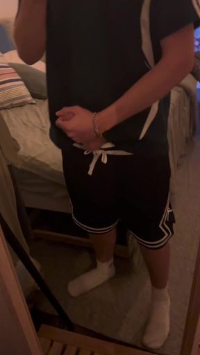 Bro Jerks Off after Coming Home from School