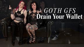 Goth Girlfriends Drain Your Wallet XMAS Christmas Double Domme Financial Domination Scarlett Cummings Trinity Infinity