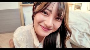 japanese blonde beauty. slender gal, amateur blowjob and creampie sex. asian, hentai,