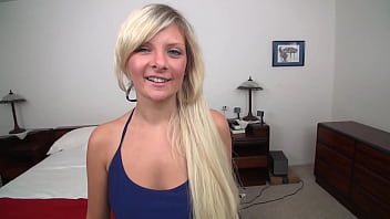 ALESSANDRA NOIR Cute 19 YO Blonde POV Blowjob and Huge Messy Cum Facial!