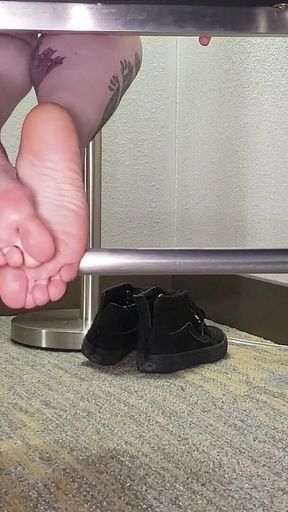 Shoe Removal and Foot Rubbing