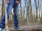 a horny piss to the ground
