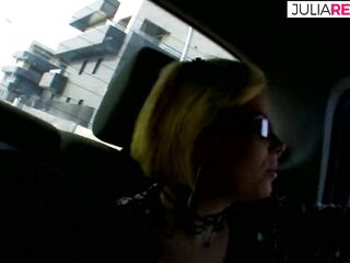 Golden-haired gags on a biggest rod then rides it to a ejaculation