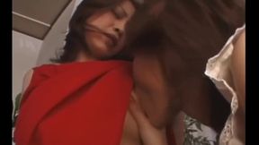 Japanese lesbians strapon dildo fucking