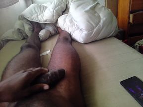 Bull wanks his BBC - Part 1
