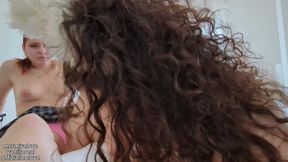 2 Sexy Girls Here Together for a Blowjob, Footjob and Cumshot