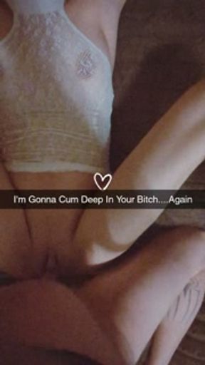 Neglected Pregnant Cumslut Cheats &amp; Gets Creampied On Snapchat