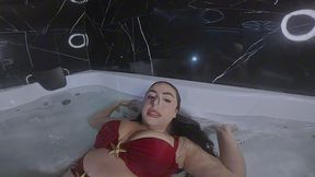 Underwater masturbation until intense orgasms