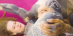 Tattoed Couple Hard Fucking And Anal Play