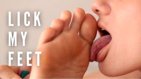 Lick and enjoy the smell of my sweaty feet after running