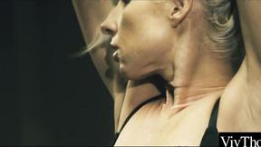 ”Sexy STEPMUM seduces stunning brunette before having her wicked way with her”