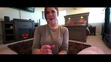 MILF stepsister gets a naughty hand job from her horny hubby