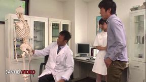Sexy Japanese Nurse Yu Shinohara Enjoys Intense Threesome Action At Work