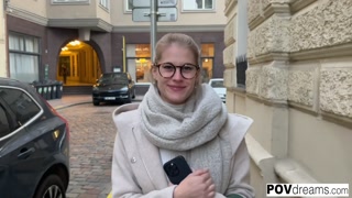 POVdreams - German Hot Blonde Tourist get pickt up from the Prague Streets and fucked