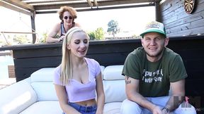 jade amber’s gets turned as brick eats her twat hanging from a swing!