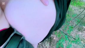 Veiled Arab Prostitute Has Sex in the Forest for Money