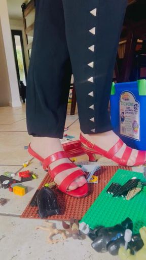 Pantyhose soles and Heels Lego Toy Tiny Men Crush