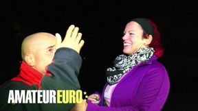 Redhead Milf takes huge cock in her giant fake tits