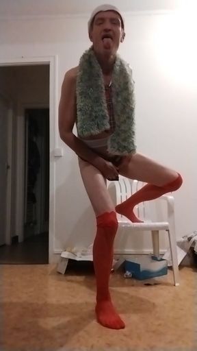 Christmas before time, in a little jubette and red cap!