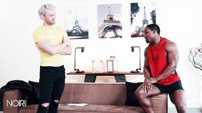 ”White boy gets bounded by ebony jock”