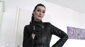 Leather Glove Sniffing &mdash;  Hand Over Mouth Lady Victoria Valente Masturbation Guide
