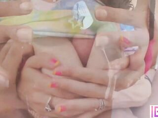 threesome With Danica Dillan , Lou Charmelle , Eva Karera And Bella Nikole Black