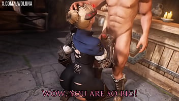 Skyrim cute blonde demon gets fucked