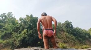 River advantures nude Jordiweek in public place  - part 1