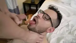 Surprised Glasses Guy Gets Handsome Blowjob and Anal Action