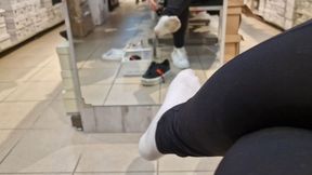 Dirty and wet socks in the store 4K avi