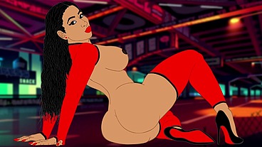 Nasty Nicki's big black ass anime shoot