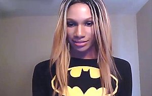 Batman bronze beauty cums on cam