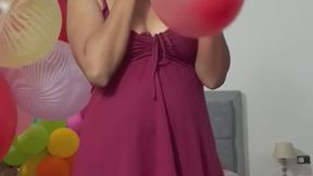 Blow to pop balloons