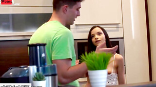 Petite Hottie Older Brother's Little Sister Fucks Him Raw - Taboo Sibling Sex