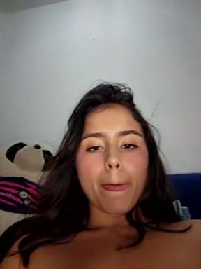 Horny girl can't take her wet pussy anymore and masturbates to orgasm