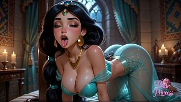 Petite Princess Jasmine Twerking Squirting Cum Orgasm in Palace Bedroom | AI 4K NSFW