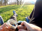 Drinking pee in public, risky through the streets of the city, countryside and gardens! 4k 60fr REAL
