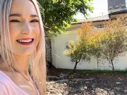 Petite Blonde Thea Summers Flashes Her Pussy And Fucks