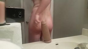 22 year old ass destroyed by huge Boss Hogg dildo from Mr. Hankey'_s Toys