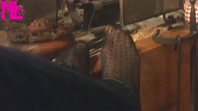Warming up My Hosed Feet at the Fireplace