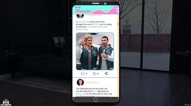 Big tits teen gives college roleplay visual novel game
